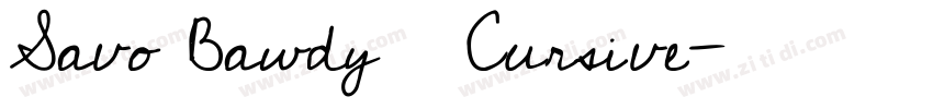 Savo Bawdy   Cursive字体转换